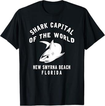Shark Capital of The World - New Smyrna Beach FL-Funny Shark T-Shirt