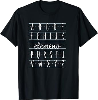 ABCDEFGHIJK Elemeno P QRSTUVWXYZ Alphabet Teacher Kid T-Shirt