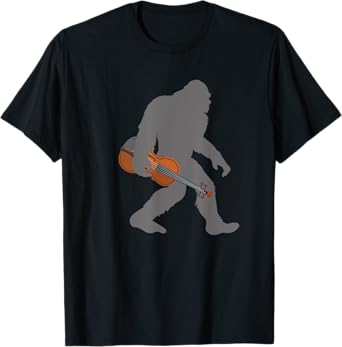 Funny Fiddle Violinist Bigfoot musician with Violin T-Shirt