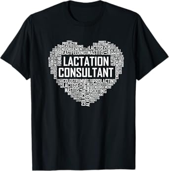 Lactation Consultant Heart Gift Breastfeeding Lactivist T-Shirt