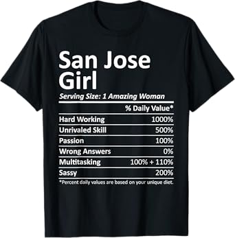 SAN JOSE GIRL CA CALIFORNIA Funny City Home Roots USA Gift T-Shirt