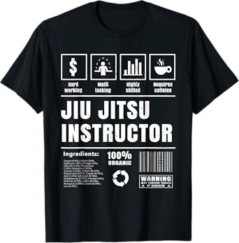 Jiu Jitsu Instructor Coach Sensei Funny Brazilian BJJ Gift T-Shirt