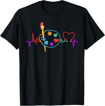 Funny Paint Palette Brush Artist Painter Gift Kids Men Women T-Shirt