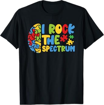 Autistic Autism Awareness Boys Toddler I Rock The Spectrum T-Shirt