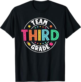 Team Third Grade Teacher Kids Back To School 3rd Grade Squad T-Shirt