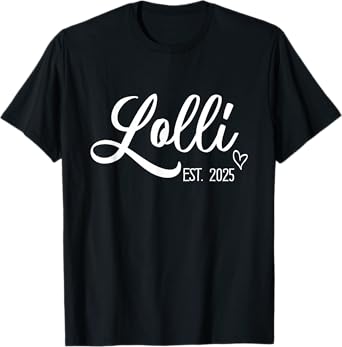 The Grandma Shop Lolli Grandma Est. 2025 Cute Trendy T-Shirt