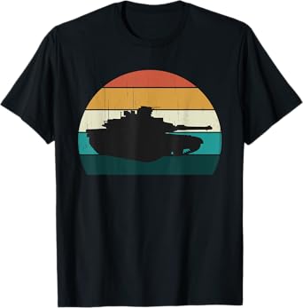 Vintage Abrams M1 - Retro Sunset American Main Battle Tank T-Shirt