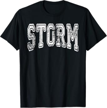 Storm Team Mascot Name Distressed Vintage School Sports Fan T-Shirt