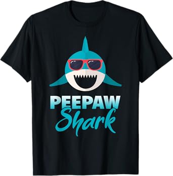 Peepaw Shark Wearing Cool Sunglasses Grandpa T-Shirt
