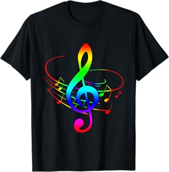 Musician Music Notes Treble Clef Gift Music T-Shirt