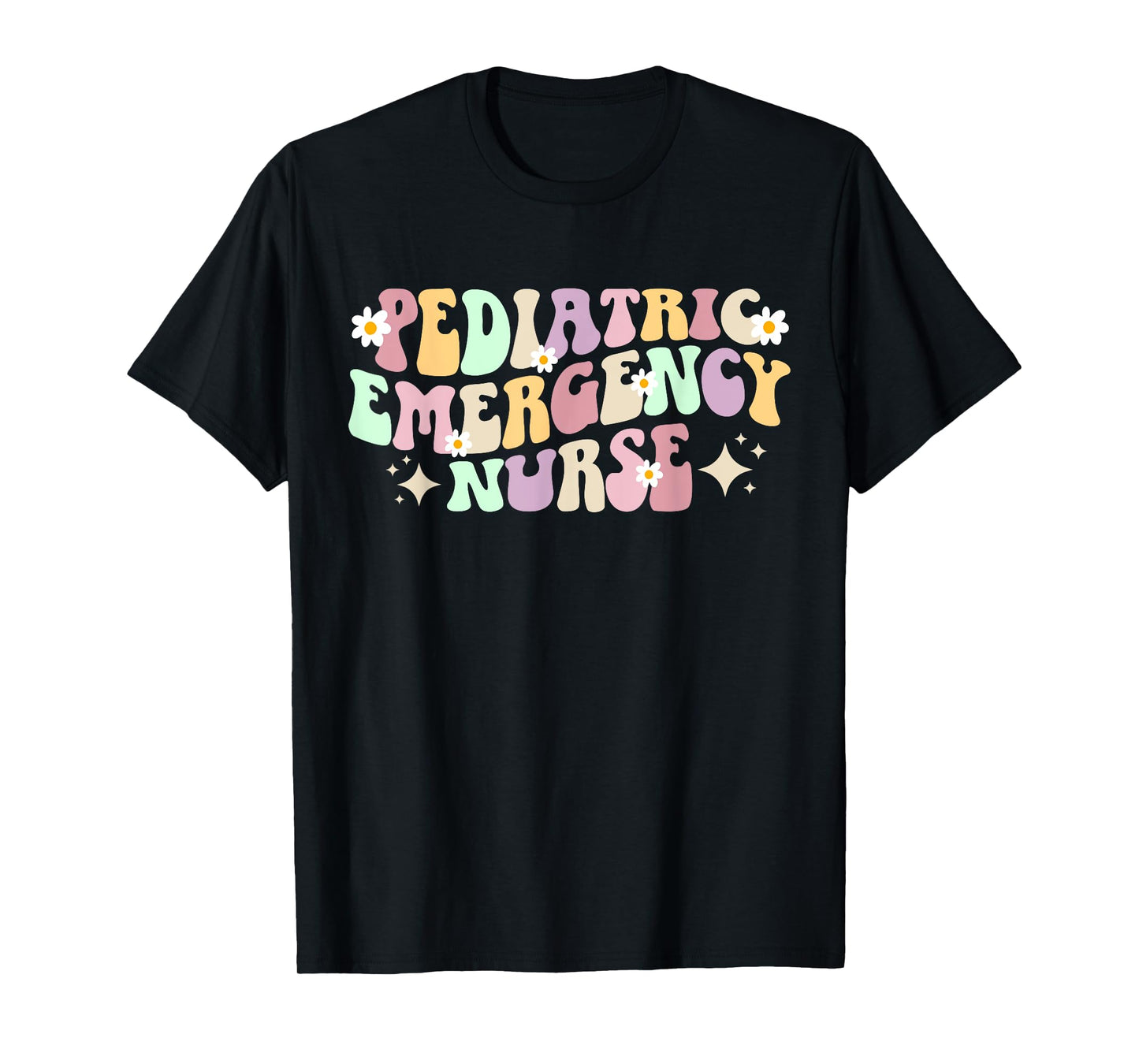 Pediatric Emergency Nurse Groovy Peds ER Nurse T-Shirt