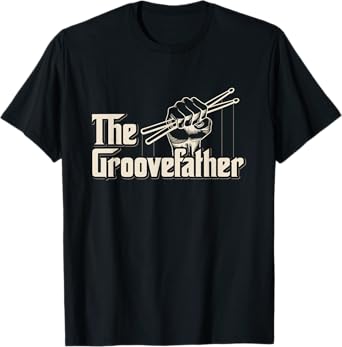 The Groovefather Vintage Drums Drumming - Band Drummer T-Shirt