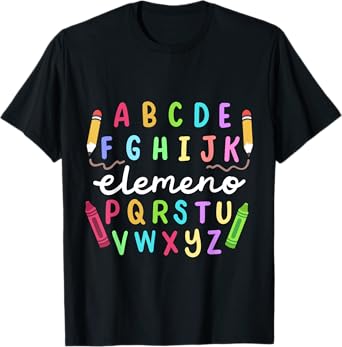 ABC Alphabet Elemeno Happy First Day Of School Teachers Kids T-Shirt