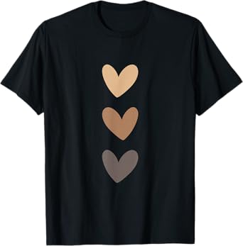 Heart Brown Graphic Drawing Heart Love Minimalist T-Shirt