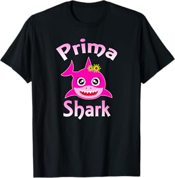 Prima Shark Funny Spanish Girl Cousin Gift T-Shirt