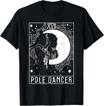Moon Crescent Tarot Pole Dancer - Pole Dancing T-Shirt