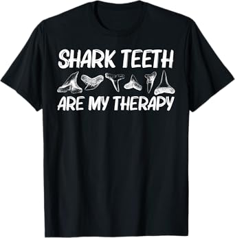 Funny Shark Teeth Design For Men Women Animal Fossil Hunters T-Shirt
