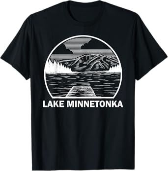 LAKE MINNETONKA MINNESOTA Funny Fishing Camping Summer Gift Men Women Kids T-Shirt