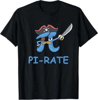 Pi Rate Funny Pi Pirate T-Shirt