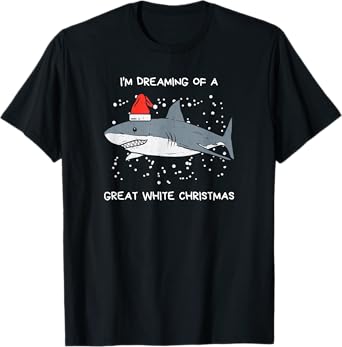 Christmas Shark Santa Hat |Xmas Santa Jaws |Funny Shark Pun T-Shirt