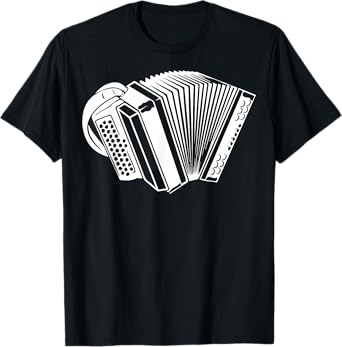 Graphic Accordion Instrument Men Women Hobby Learn Musician T-Shirt