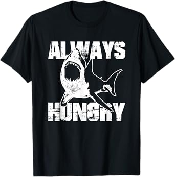 Shirts For Kids Always Hungry Shark Shirt Kids Clothes T-Shirt