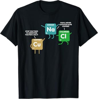 Funny Chemistry Periodic Table Elements Copper Police T-Shirt