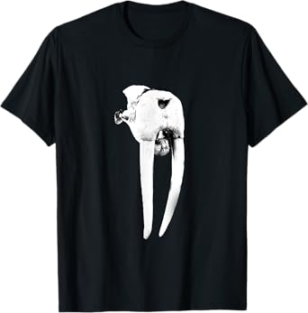Fossilized Walrus Skull Tusk T-Shirt