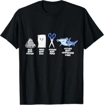 Rock Paper Scissors Hammerhead Shark Clothes Gift Shark T-Shirt