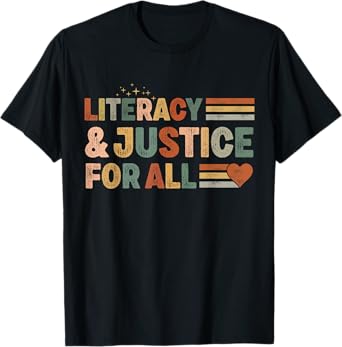 Literacy and Justice for all stop book Banning Banned Books T-Shirt