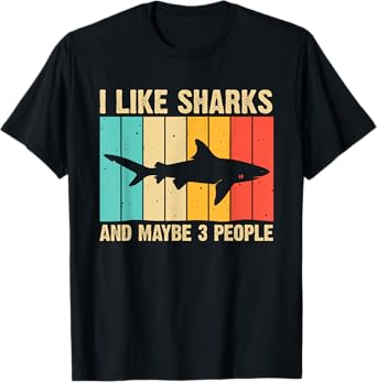 Funny Shark Design For Kids Men Women Animal Shark Stuff T-Shirt