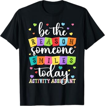 Activity Assistant Appreciation Week Black Men's Adult Classic Fit Crew Neck Short Sleeve T-Shirt