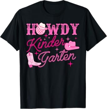 Howdy Kindergarten Teacher Rodeo Country Western Cowgirl T-Shirt