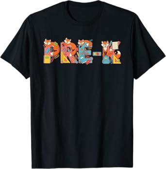 Funny Fox Pre K Back to School Kids Boys Girls T-Shirt