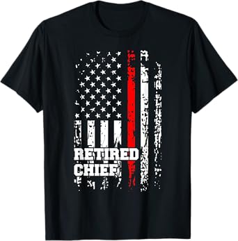 Retired Fire Chief Shirt Firefighter Rank Retirement Gift T-Shirt