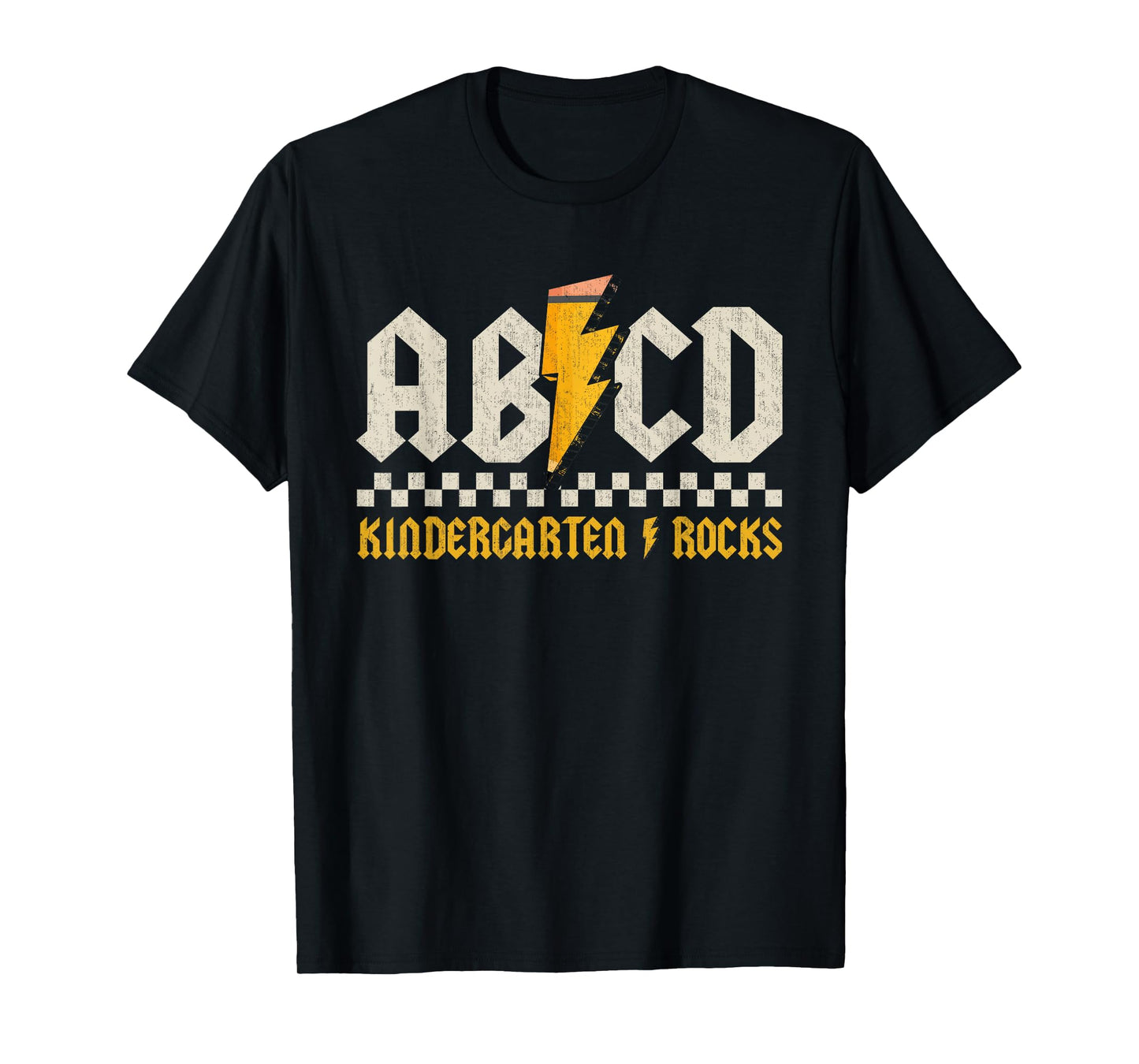 ABCD Kindergarten Rocks Pencil Lightning Students Teachers T-Shirt
