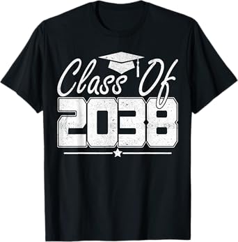 Class of 2038 Grow With Me Funny Kindergarten Back To School T-Shirt