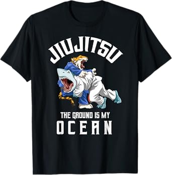 Jiu Jitsu Shark - The Ground Is My Ocean T-Shirt