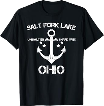 SALT FORK LAKE OHIO Funny Fishing Camping Summer Gift T-Shirt for Men Women Kids