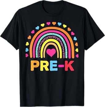 Back To School Shirt Rainbow Happy First Day Of Pre-K Gift T-Shirt