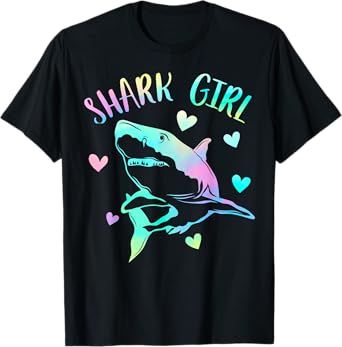 Shark Girl - Just a Girl Who Loves Sharks Lover Girls Themed T-Shirt