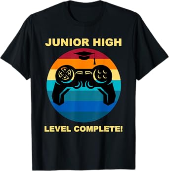 Junior High School Level Complete Graduation Gamer Game Midd T-Shirt