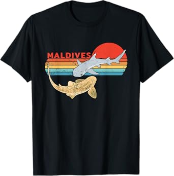 Zebra Shark Maldives Diving Retro T-Shirt