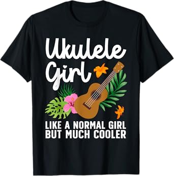 Ukulele Gift Ukulele Accessories Uke Player Stuff Funny Ukulele Design For Women Girls Kids Guitar Uke Lovers T-Shirt