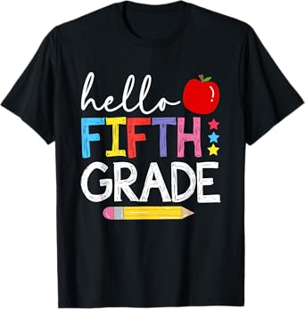 Hello Fifth Grade Team 5th Grade Back to School Teacher Kids T-Shirt