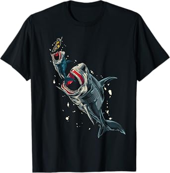Ocean Sea Monster Hunting Megalodon Scuba Diver Gift Shark T-Shirt