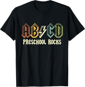 ABCD Rocks Back To School Preschool Rocks Funny Teacher T-Shirt