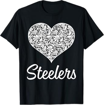 Steelers Fontana Lace Heart HS T-Shirt