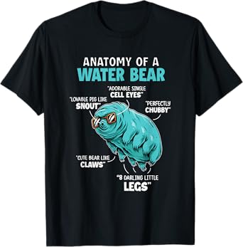 Tardigrade Anatomy Water Bear Funny Science Microbiology Art T-Shirt
