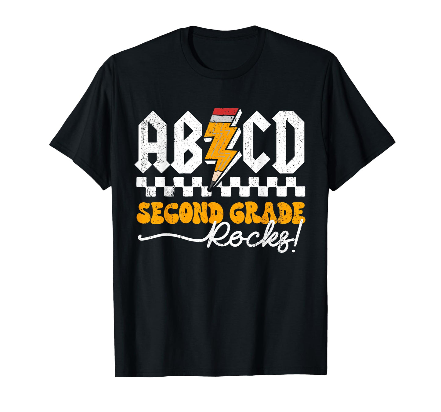 AB CD Second Grade Rocks 2nd Grader Teacher Boys Girls Kids T-Shirt
